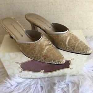 VS Brocade Kitten Mule Boudoir Slippers